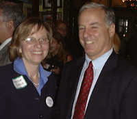 Christine Cegelis and Howard Dean